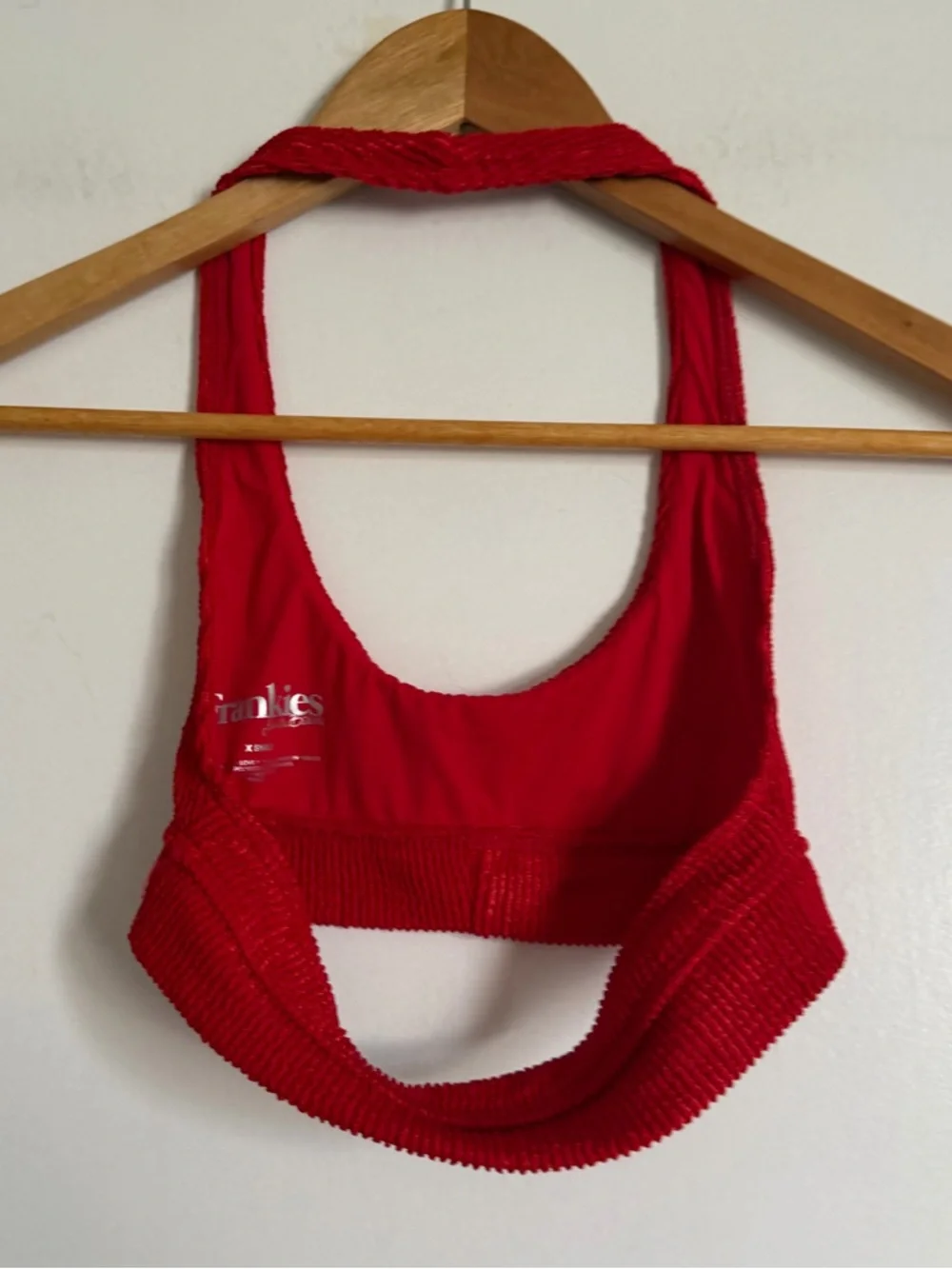 Frankie's Bikinis Vibrant Red Smocked Bikini Top
